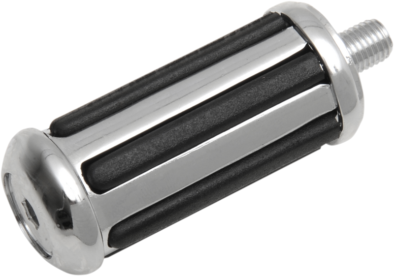 DRAG SPECIALTIES Rail Style Male Mount Shifter Peg - Chrome / Black - 1-1/2"
