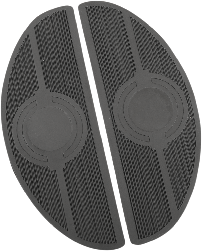 DRAG SPECIALTIES Replacement Half-Moon Rubber Rider Floorboard Pads - Black