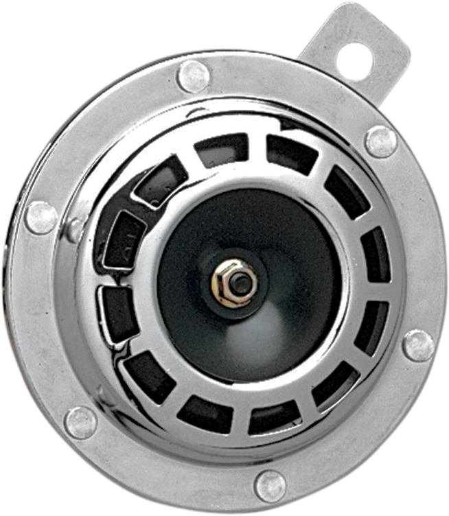 DRAG SPECIALTIES Replacement 12 V 4" Round Horn with Cover - Chrome - Mag Style