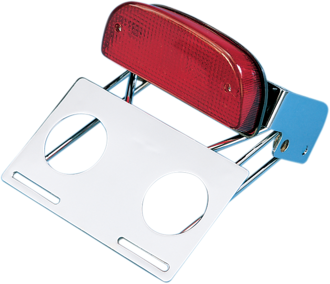 DRAG SPECIALTIES Custom Taillight and License Plate Bracket Assembly for 7" Bobbed Fenders - Chrome