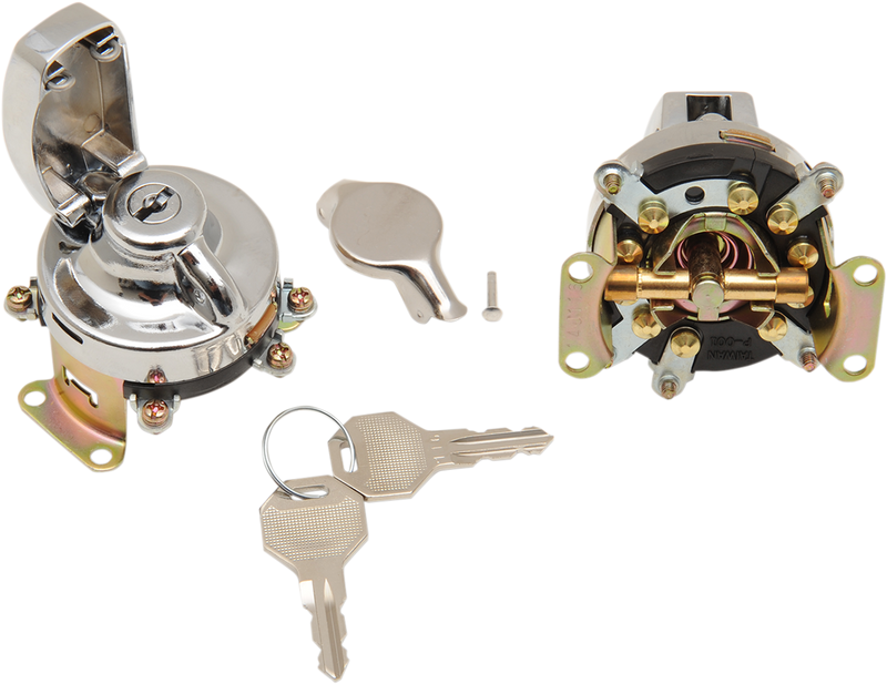 DRAG SPECIALTIES Replacement Ignition Switch Kit - Chrome - '36-'72 Big Twin