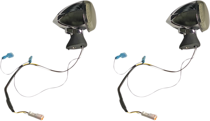 CUSTOM DYNAMICS ProBEAM® Dynamic Ringz™ Front LED Turn Signals - Chrome - Scout