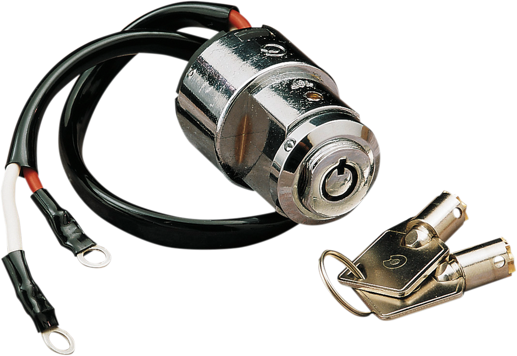 DRAG SPECIALTIES Replacement Round Key Ignition Switch - Chrome - '91-'93 Dyna