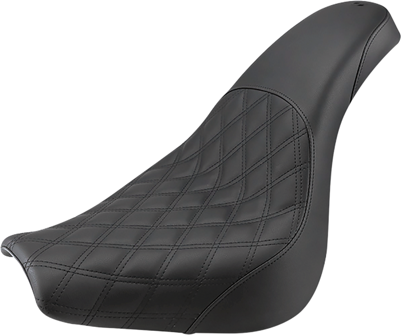 SADDLEMEN Profiler Seat - Front Lattice/Rear Smooth - Black - Softail '18-'20