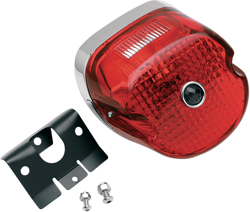 DRAG SPECIALTIES Replacement Laydown Taillight Assembly - Chrome - Red with Blue Dot