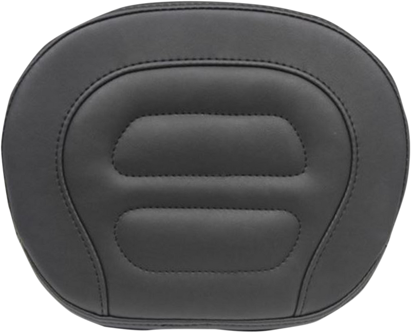 MUSTANG Contoured Passenger Backrest Pad - Black - Trapezoid Stitch