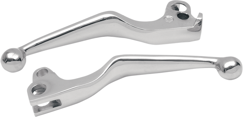 DRAG SPECIALTIES Wide Flat Style Brake/Clutch Lever Set - Chrome - Hydraulic
