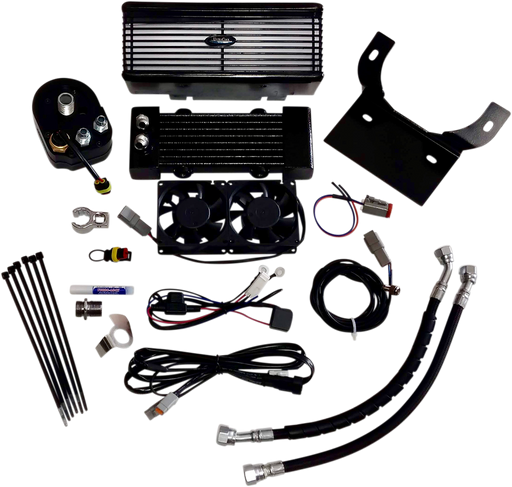 ULTRACOOL Oil Cooler Kit - Gloss Black - Touring RF-1G