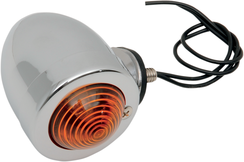 DRAG SPECIALTIES Bullet Light Dual Filament with Mount - Chrome - Amber Lens