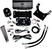 ULTRACOOL 3.0 Below Regulator Mount Oil Cooler with Fan Kit - Touring '94-'08 - Flat Black