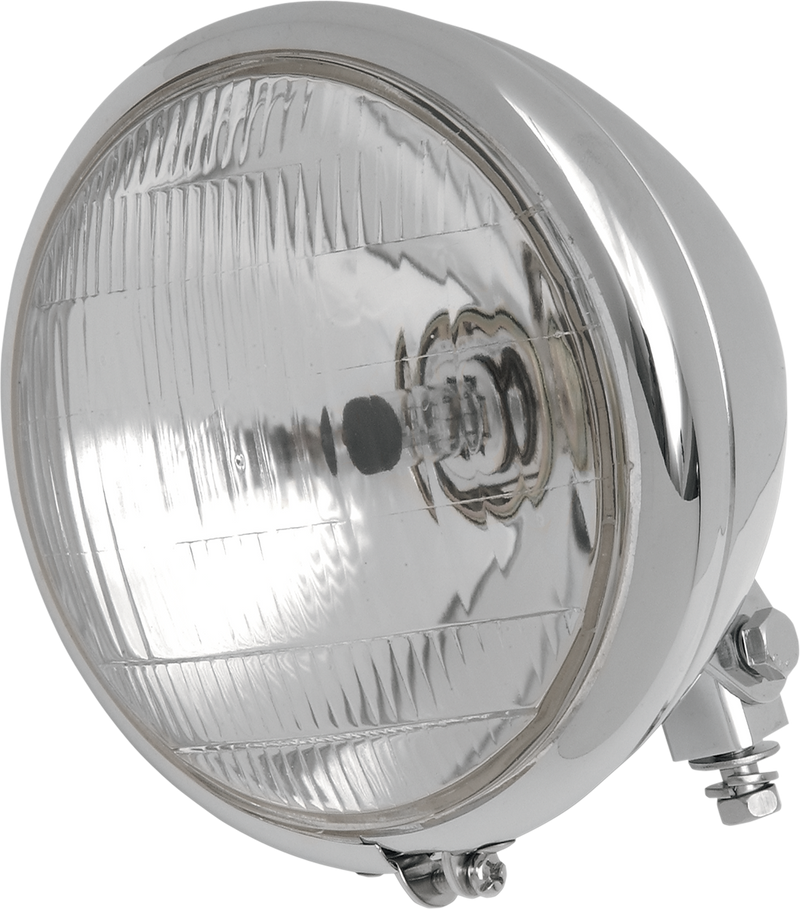 DRAG SPECIALTIES Custom Bottom Mount Headlight Assembly - Chrome - 6-1/2"