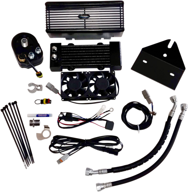 ULTRACOOL Oil Cooler Kit - Gloss Black - Dyna DY-1G