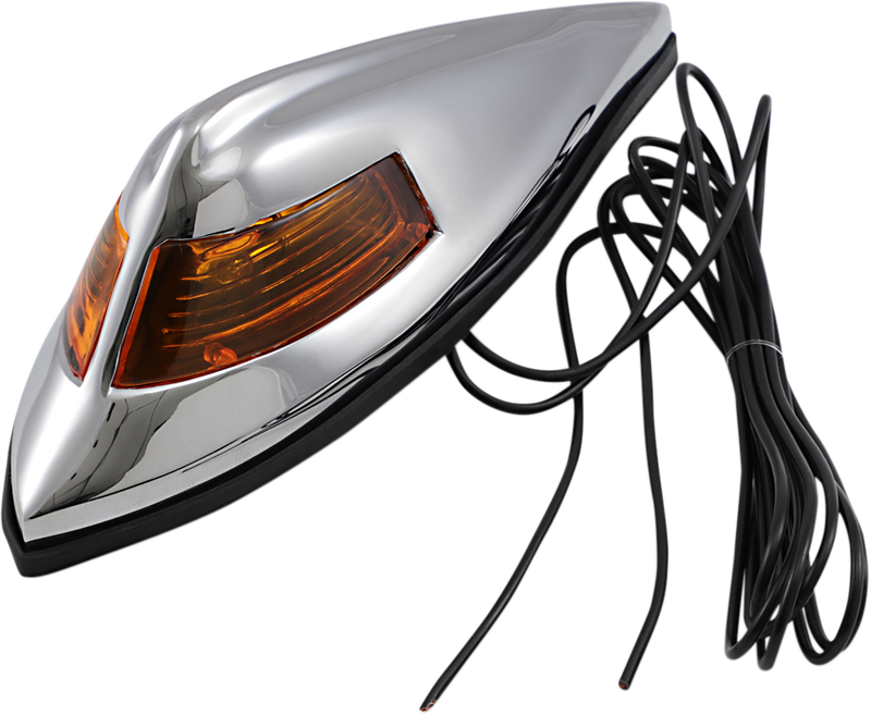 DRAG SPECIALTIES Nostalgia-Style Front Fender Light Kit - Chrome - Amber
