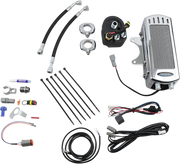 ULTRACOOL Side Mount Oil Cooler with Fan Kit - FXR/Touring '84-'08 - Chrome