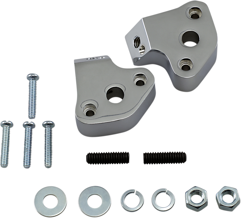 DRAG SPECIALTIES Shortie Rear Turn Signal Mount Bracket Kit - Chrome - '86-'17 FLST