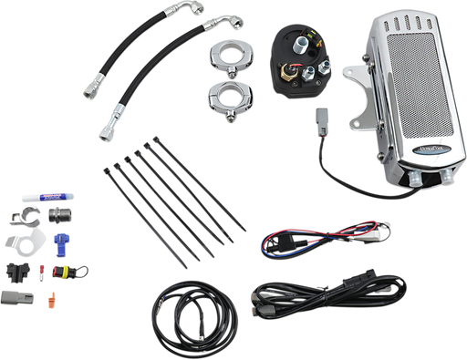 ULTRACOOL Side Mount Oil Cooler Kit - Chrome - Dyna SMD-1C