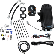 ULTRACOOL Side Mount Oil Cooler Kit - Gloss Black - Dyna SMD-1G