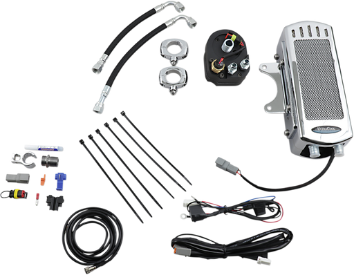 ULTRACOOL Oil Cooler Kit - Side Mount - Chrome - Softail SMS-1C