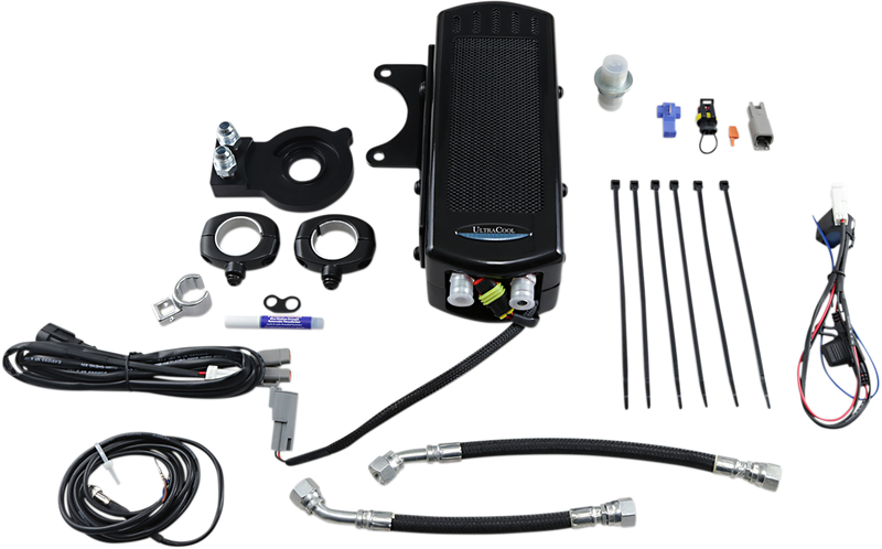 ULTRACOOL Side Mount Oil Cooler Kit - Gloss Black - Sportster SMSP-2G