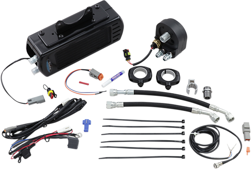 ULTRACOOL Side Mount Oil Cooler Kit - Gloss Black - Touring SMT-2G