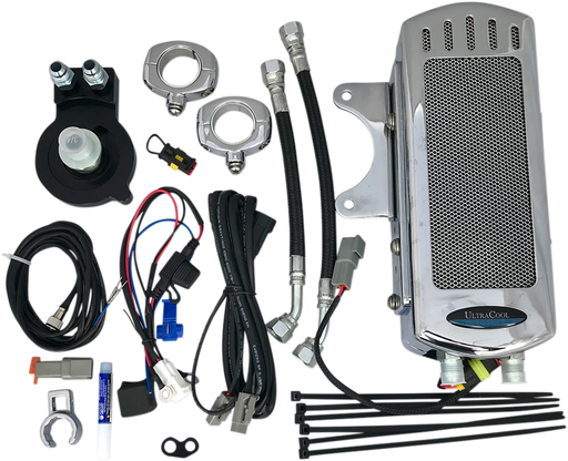 ULTRACOOL Side Mount Oil Cooler Kit - Chrome - Sportster SMSP-1C