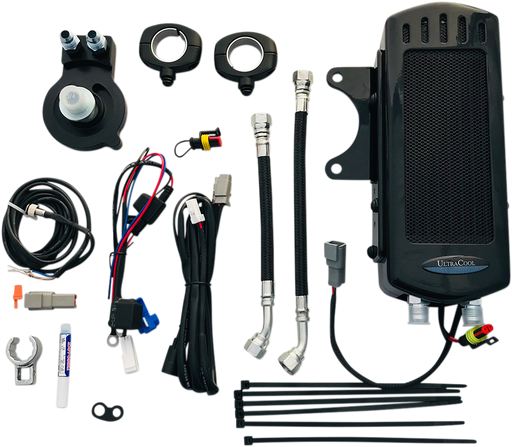 ULTRACOOL Side Mount Oil Cooler Kit - Gloss Black - Sportster SMSP-1G