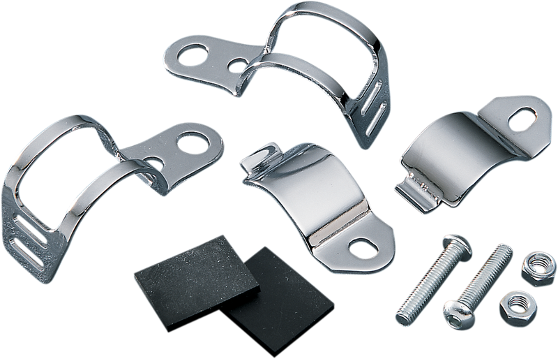 DRAG SPECIALTIES Universal Fork Mount Marker Light Brackets - Chrome - 35-39 mm