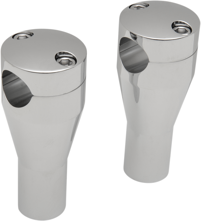 DRAG SPECIALTIES Straight Handlebar Socket-Bolt Top Risers - Chrome - 4"
