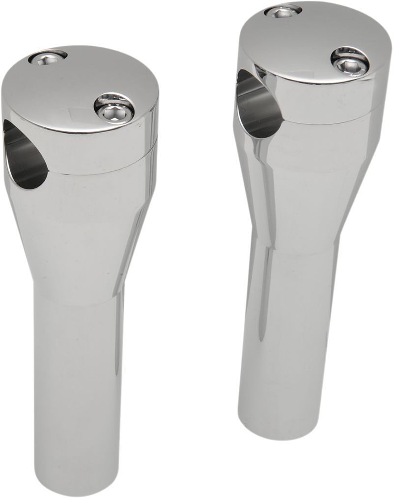 DRAG SPECIALTIES Straight Handlebar Socket-Bolt Top Risers - Chrome - 6"