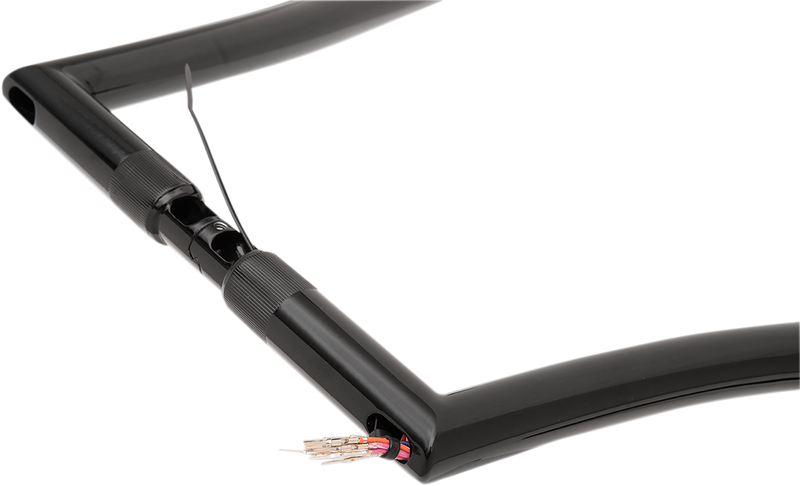 FAT BAGGERS INC. 1-1/4" EZ Install Pointed Top Handlebar - 12" - Black 906012-B