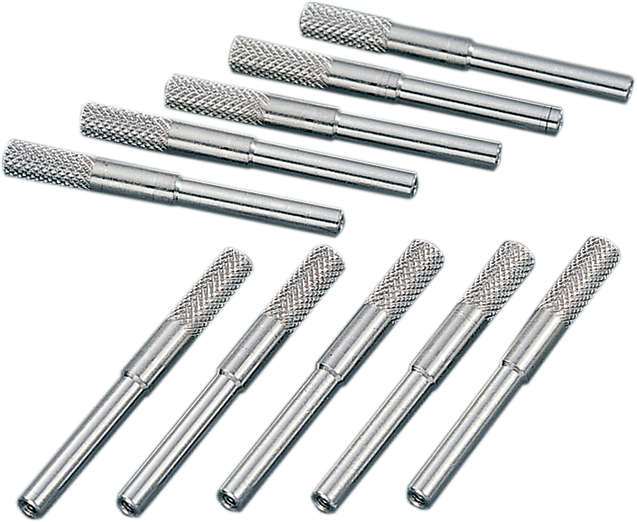 DRAG SPECIALTIES Replacement Diamond Knurled Speedometer Reset Knobs - Chrome - 10 Pack