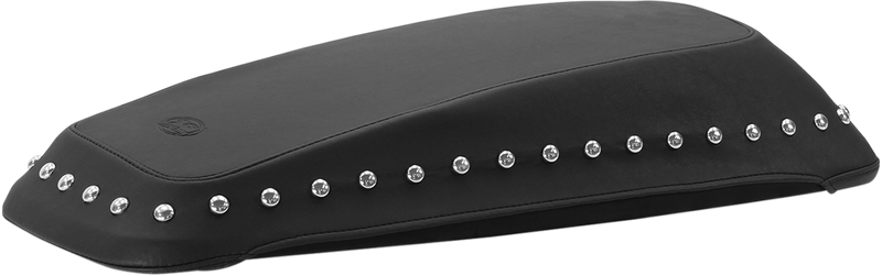 MUSTANG Chrome Studded Saddlebag Lid Covers - Black - Touring '14-'24
