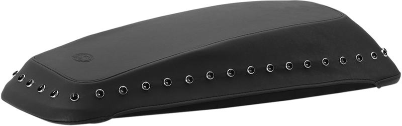 MUSTANG Black Pearl-Center Studded Saddlebag Lid Covers - Black - Touring '14-'24