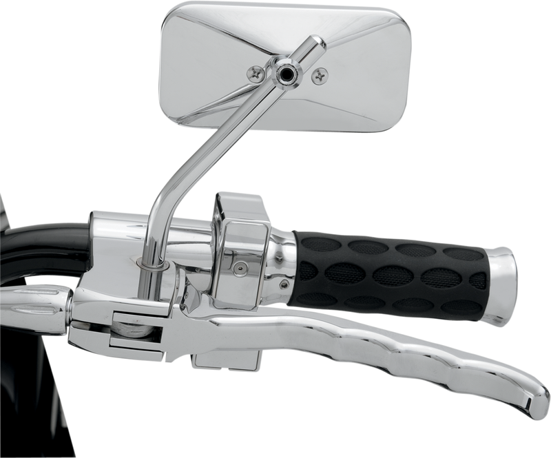 DRAG SPECIALTIES Die-Rectangular Adjustable Stem Mirror - Chrome - 2 x 4.25"