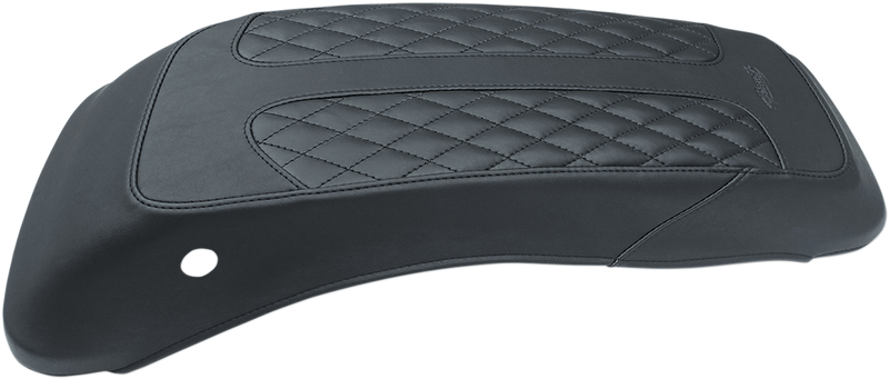 MUSTANG Signature Series by Perewitz Saddlebag Lid Covers - Diamond Stitch Inlays - Touring '14-'24