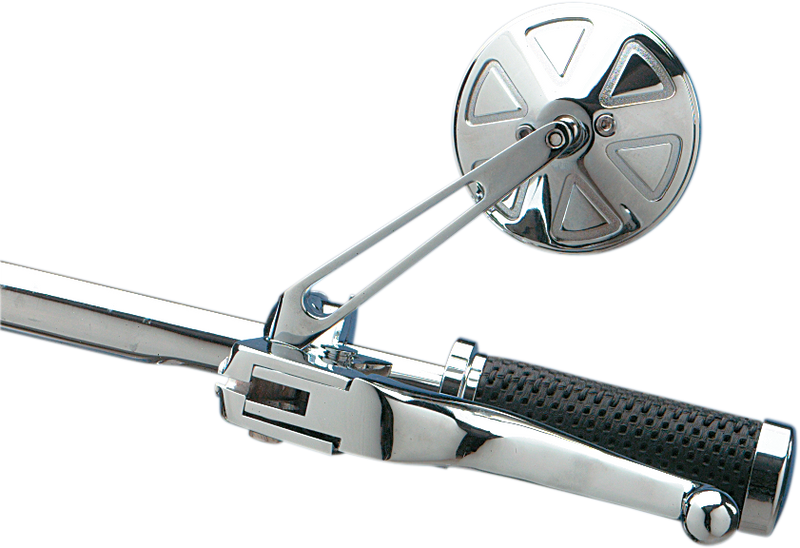 DRAG SPECIALTIES Round Series Mirror with Short Stem - Chrome