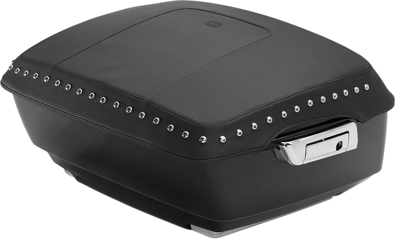 MUSTANG Smooth Chrome-Studded Tour Pak Trunk Lid Cover - Black - FL '14-'21