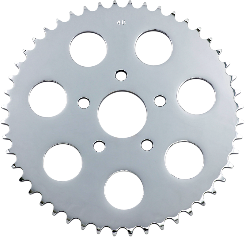 DRAG SPECIALTIES Replacement Carbon Steel Centered Rear Sprocket - Chrome - 48 Tooth