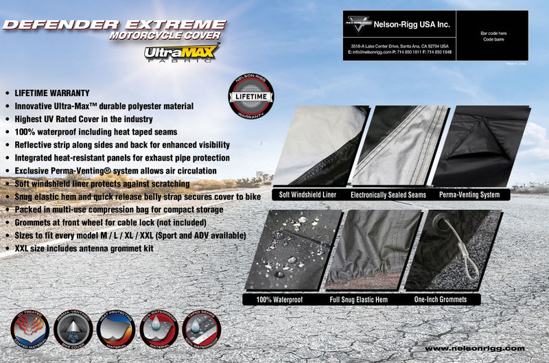 NELSON RIGG DEX-2000 Defender Extreme Motorcycle Covers