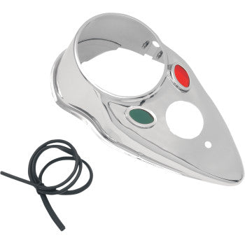 DRAG SPECIALTIES Replacement Cat Eye Dash Cover - Chrome