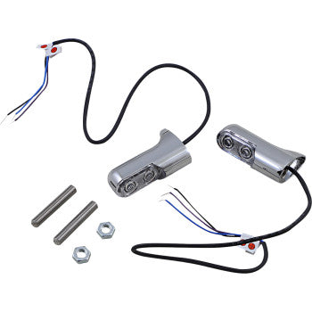 ARLEN NESS Rear Marker Lights - Amber - Chrome