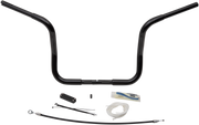 FAT BAGGERS INC. 1-1/4" EZ Install Round Top Handlebar Kit - 12" - Black 909412-B