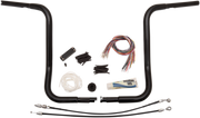 FAT BAGGERS INC. 1-1/4" EZ Install Round Top Handlebar Kit - 16" - Black 909416-B