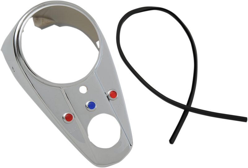 DRAG SPECIALTIES Three-Light Dash Cover - Chrome - FL '63-'67