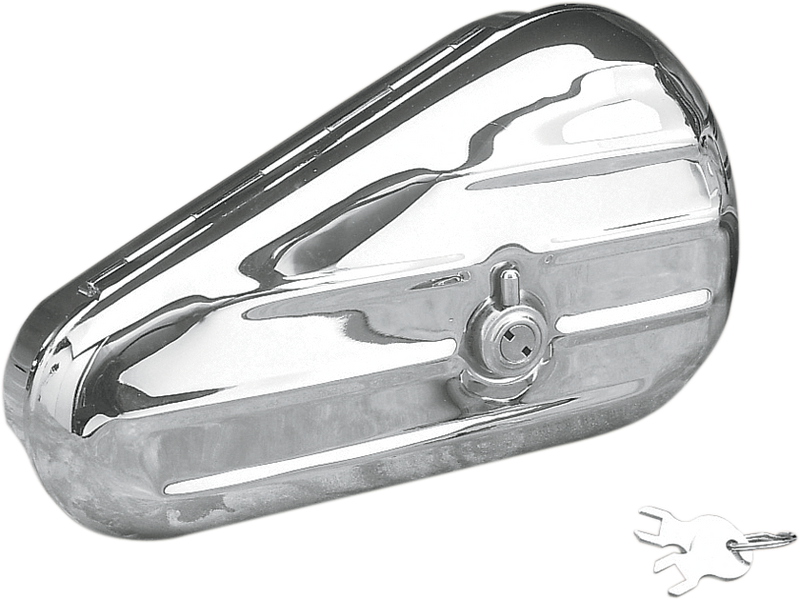 DRAG SPECIALTIES Left Teardrop Toolbox - Chrome