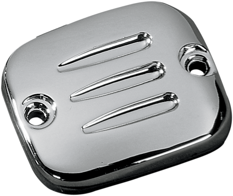 DRAG SPECIALTIES Grooved Front Master Cylinder Cover Kit - Chrome