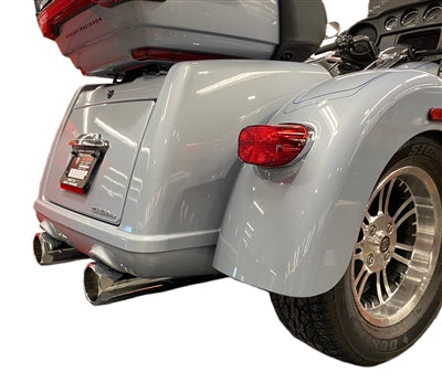 TAB PERFORMANCE - 4.5" B.A.M Stick Slip-On Mufflers | Chrome hrome Slash Cut Tip Zombie Baffles (Loud)