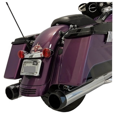 TAB PERFORMANCE - 4.5" B.A.M Stick Slip-On Mufflers | Chrome hrome Slash Cut Tip Zombie Baffles (Loud)