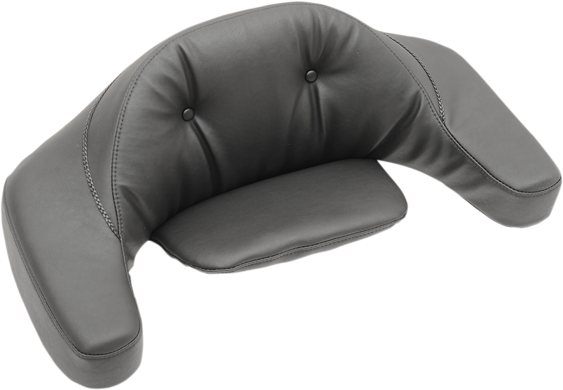 MUSTANG Regal Extended Arm Smooth Wrap-Around Backrest - Black - FL Touring '80-'13