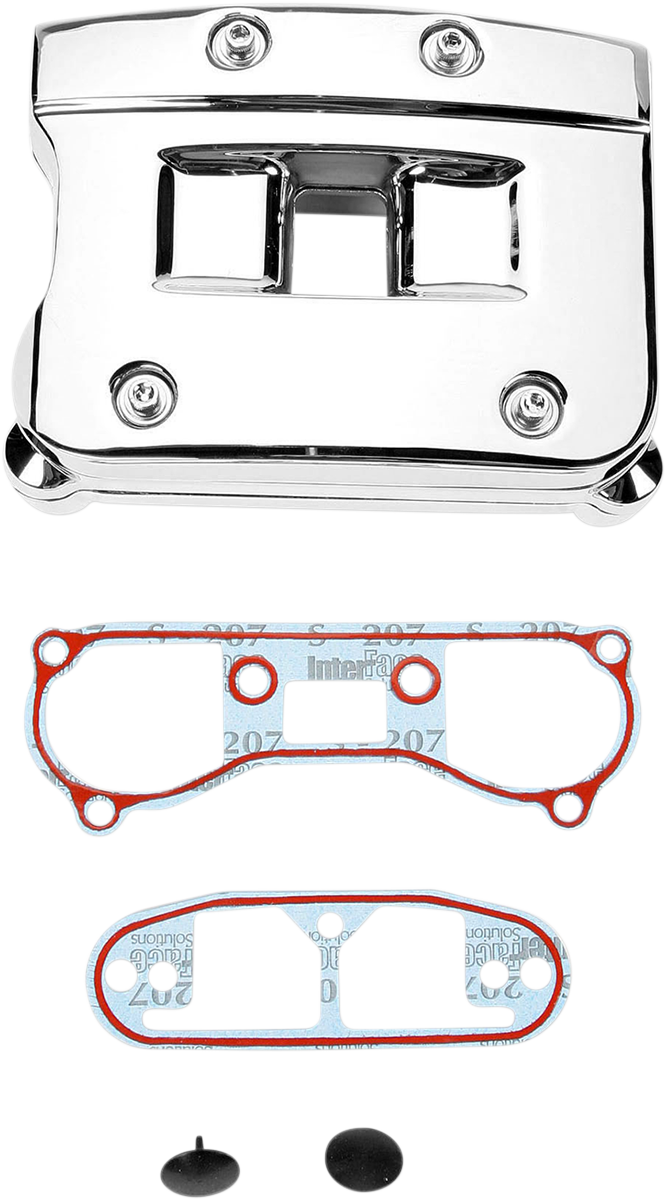 DRAG SPECIALTIES Replacement Rocker Box Cover Kit - Evo Big Twin - Chrome